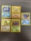 Vintage Lot of 5 Wizards of the Coast WOTC Pokemon Holo Holofoil Trading Cards