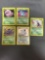 Vintage Lot of 5 Wizards of the Coast WOTC Pokemon Holo Holofoil Trading Cards