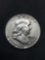 1957 United States Franklin Half Dollar - 90% Silver Coin - 0.361 ASW