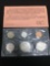 1964 United States Mint Philadelphia Uncirculated Coin Set with 90% Kennedy Half, Silver Quarter,