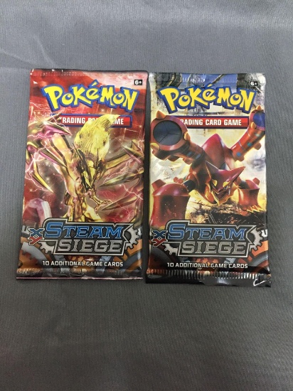 Lot of 2 Factory Sealed Pokemon XY Steam Siege 10 Card Booster Packs