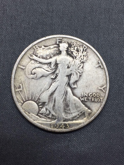 1943-S United States Walking Liberty Half Dollar - 90% Silver Coin - 0.361 ASW
