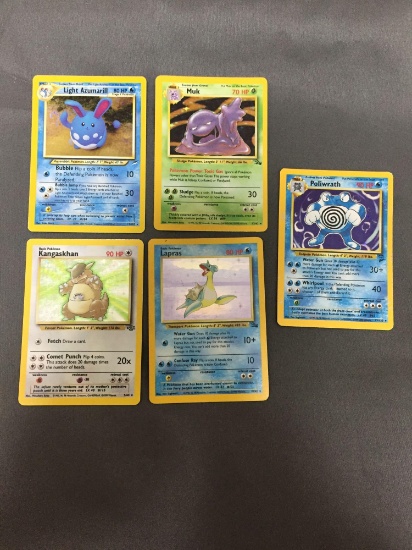 Vintage Lot of 5 Wizards of the Coast WOTC Pokemon Holo Holofoil Trading Cards