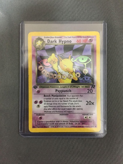 Team Rocket 1st Edition Rare Pokemon Holo Trading Card - Dark Hypno 9/82