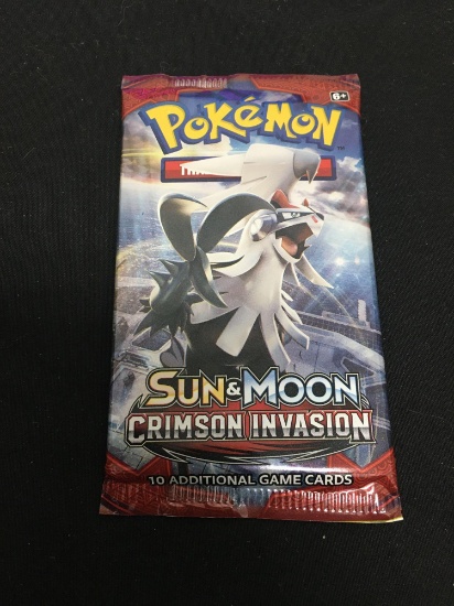 Factory Sealed 10 Card Booster Pack of Pokemon Sun & Moon Crimson Invasion