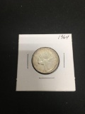 1964 Canada Silver Quarter - 80% Silver Coin from Estate