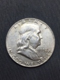 1952-D United States Franklin Half Dollar - 90% Silver Coin - 0.361 ASW