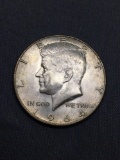 1964-D United States Kennedy Half Dollar - 90% Silver Coin - 0.361 ASW