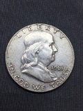 1961-D United States Franklin Half Dollar - 90% Silver Coin - 0.361 ASW