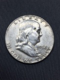 1952 United States Franklin Half Dollar - 90% Silver Coin - 0.361 ASW
