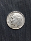 AU/BU Uncirculated 1964-D United States Roosevelt Dime - 90% Silver Coin