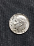 AU/BU Uncirculated 1964-D United States Roosevelt Dime - 90% Silver Coin