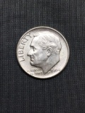 AU/BU Uncirculated 1964-D United States Roosevelt Dime - 90% Silver Coin