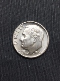 AU/BU Uncirculated 1964-D United States Roosevelt Dime - 90% Silver Coin