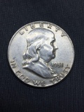 1951 United States Franklin Half Dollar - 90% Silver Coin - 0.361 ASW