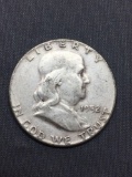 1952 United States Franklin Half Dollar - 90% Silver Coin - 0.361 ASW
