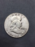 1954-D United States Franklin Half Dollar - 90% Silver Coin - 0.361 ASW