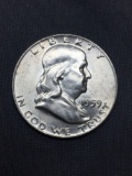 1959-D United States Franklin Half Dollar - 90% Silver Coin - 0.361 ASW