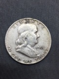 1953-D United States Franklin Half Dollar - 90% Silver Coin - 0.361 ASW