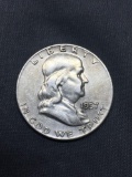 1957-D United States Franklin Half Dollar - 90% Silver Coin - 0.361 ASW