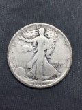 1917-S United States Walking Liberty Half Dollar - 90% Silver Coin - 0.361 ASW