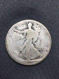 1917 United States Walking Liberty Half Dollar - 90% Silver Coin - 0.361 ASW
