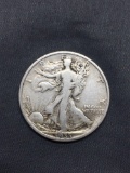 1935 United States Walking Liberty Half Dollar - 90% Silver Coin - 0.361 ASW