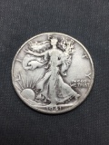 1941-D United States Walking Liberty Half Dollar - 90% Silver Coin - 0.361 ASW