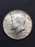 1964-D United States Kennedy Half Dollar - 90% Silver Coin - 0.361 ASW