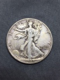 1942 United States Walking Liberty Half Dollar - 90% Silver Coin - 0.361 ASW