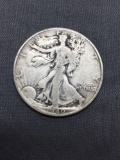 1940 United States Walking Liberty Half Dollar - 90% Silver Coin - 0.361 ASW