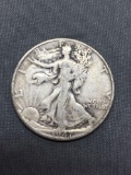 1947-D United States Walking Liberty Half Dollar - 90% Silver Coin - 0.361 ASW