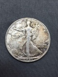 1941 United States Walking Liberty Half Dollar - 90% Silver Coin - 0.361 ASW