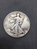 1942-S United States Walking Liberty Half Dollar - 90% Silver Coin - 0.361 ASW