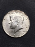 1964-D United States Kennedy Half Dollar - 90% Silver Coin - 0.361 ASW