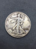 1942-S United States Walking Liberty Half Dollar - 90% Silver Coin - 0.361 ASW