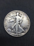 1942-D United States Walking Liberty Half Dollar - 90% Silver Coin - 0.361 ASW