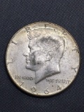 1964 United States Kennedy Half Dollar - 90% Silver Coin - 0.361 ASW