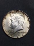 1964 United States Kennedy Half Dollar - 90% Silver Coin - 0.361 ASW