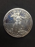 Standing Liberty Style 1 OZ .999 Fine Silver Bullion Round - NICE