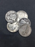 Random Date US Mercury Dime from DISCOVERED SAFE ROLL - 90% Silver - TIMES THE MONEY