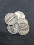 Random Date US Mercury Dime from DISCOVERED SAFE ROLL - 90% Silver - TIMES THE MONEY