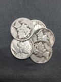 Random Date US Mercury Dime from DISCOVERED SAFE ROLL - 90% Silver - TIMES THE MONEY