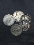 Random Date US Mercury Dime from DISCOVERED SAFE ROLL - 90% Silver - TIMES THE MONEY