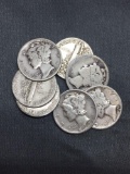 Random Date US Mercury Dime from DISCOVERED SAFE ROLL - 90% Silver - TIMES THE MONEY