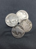 Lot of 4 United States Buffalo Nickels from PAWN SHOP