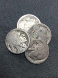 Lot of 4 United States Buffalo Nickels from PAWN SHOP