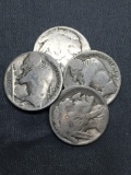 Lot of 4 United States Buffalo Nickels from PAWN SHOP