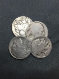 Lot of 4 United States Buffalo Nickels from PAWN SHOP