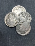 Lot of 4 United States Buffalo Nickels from PAWN SHOP